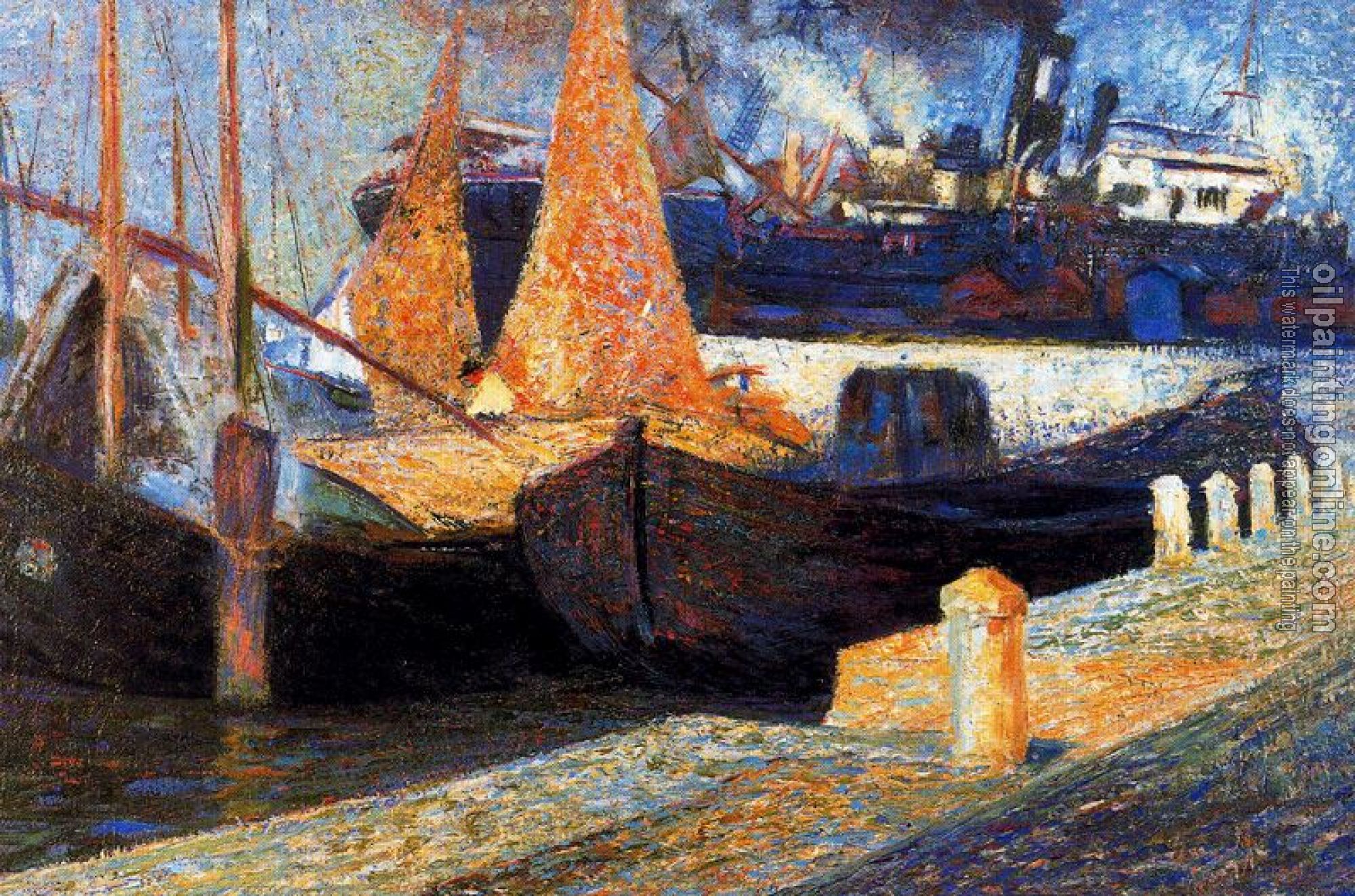 Umberto Boccioni - Boats in Sunlight